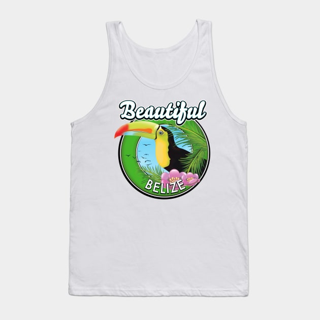 Beautiful Belize retro toucan logo Tank Top by nickemporium1